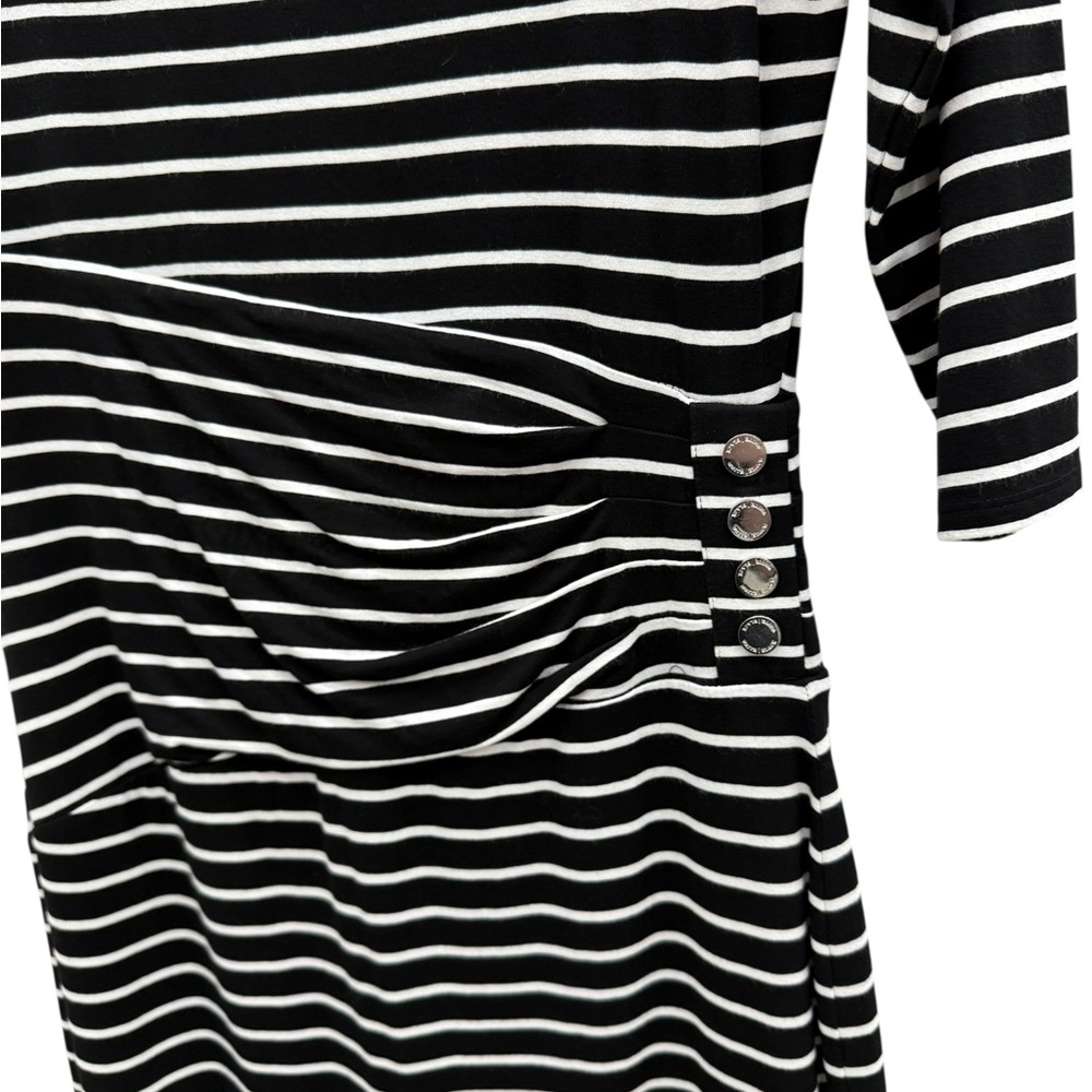White House Black Market Black and White Striped Dress - Picture 4 of 7